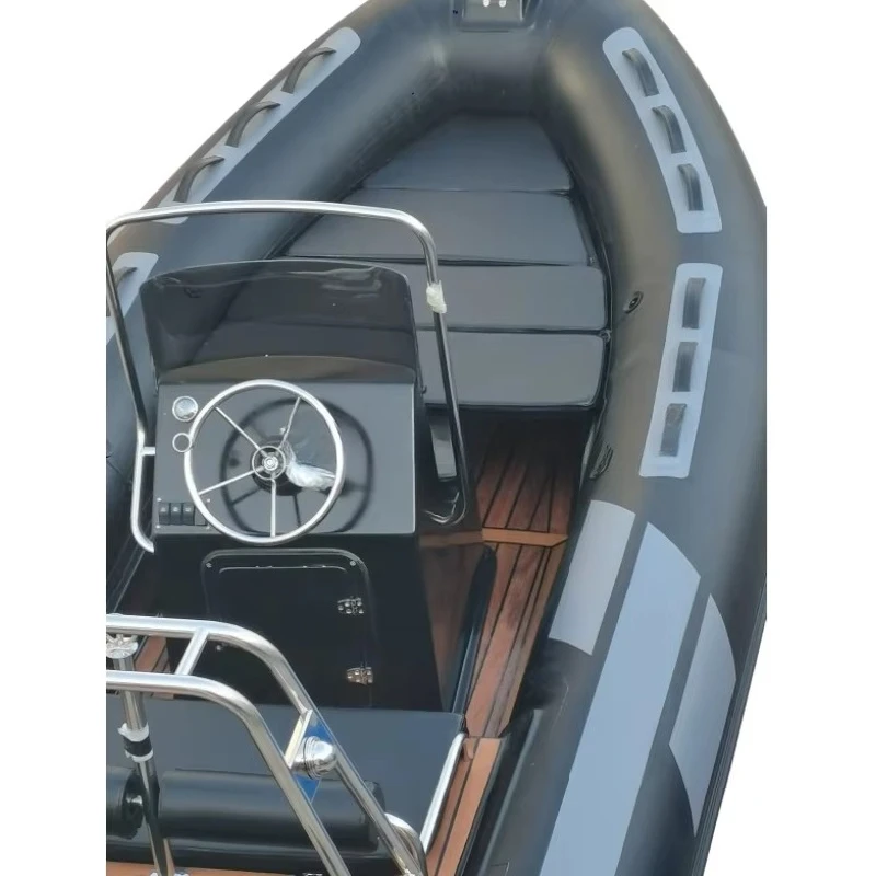 Luxury High-Speed Sport Yacht RIB480D  PVC Inflatable Dinghy Boat Foldable Rigid Ocean Water Diver Stable Rowing Boats