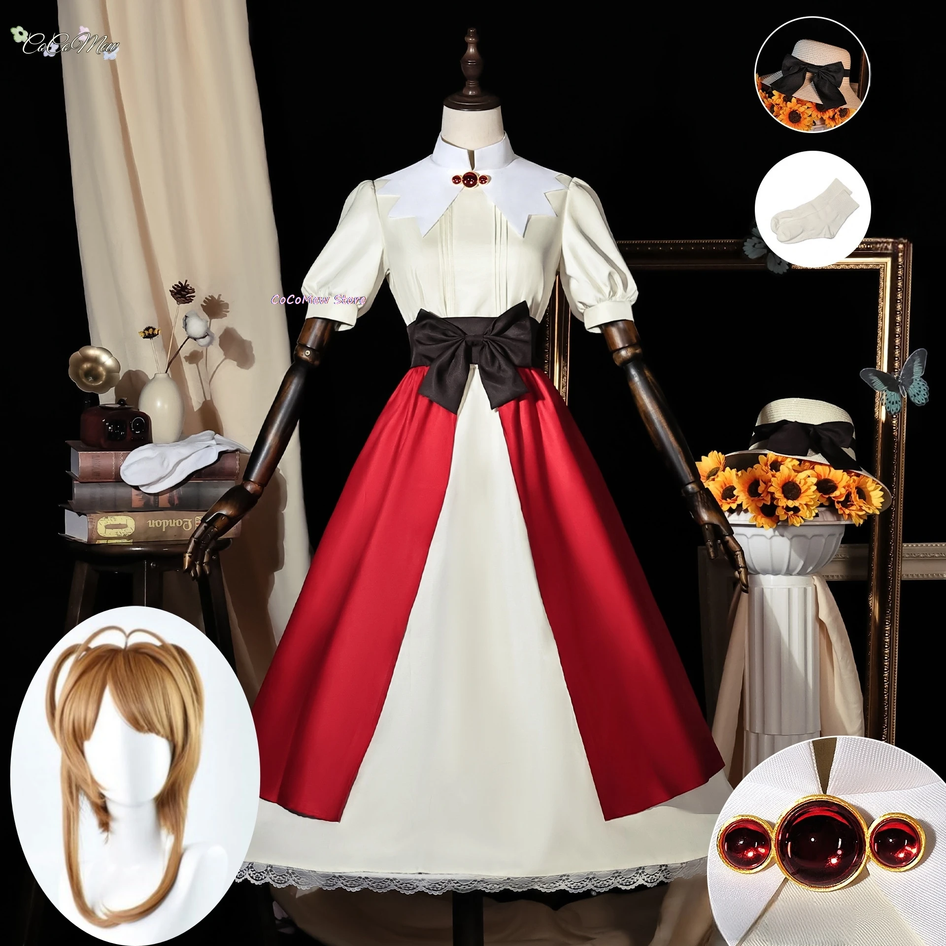 Anime Cardcaptor Sakura Sakura Kinomoto Cosplay Costume Cute Women Lolita Wig Hat Great Grandfather Gift Sakura Role Play Outfit