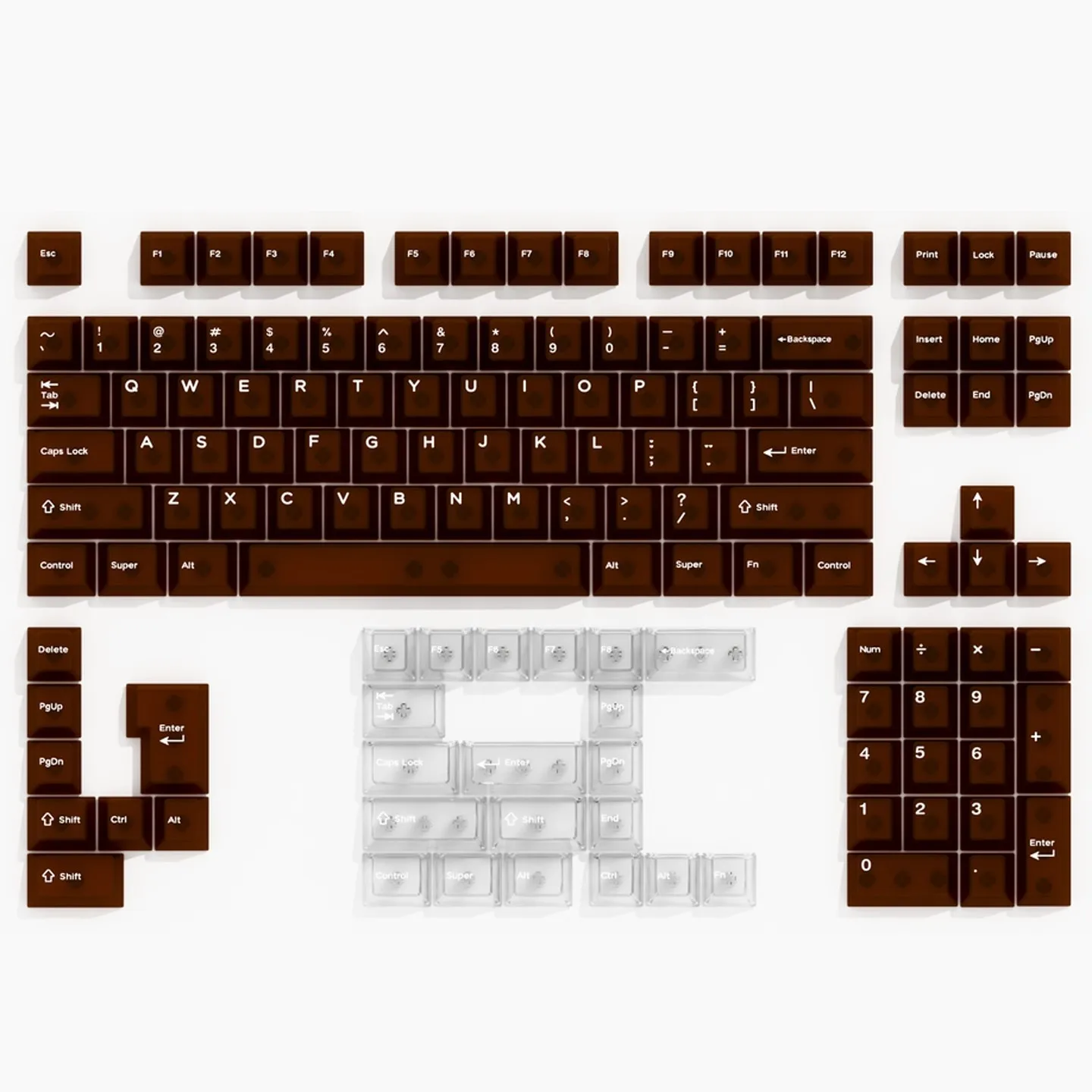 

132 Keys Wine red PC Fog Transparent Keycap Cherry Height Suitable for Cherry MX Switch Mechanical Gaming Keyboard