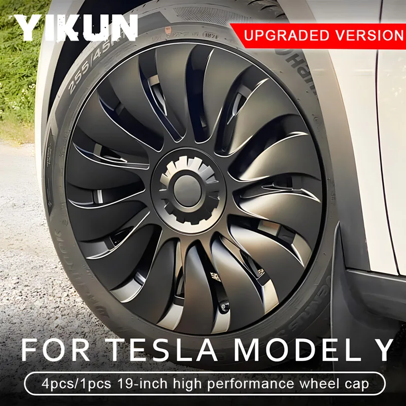 4PCS/1PCS Hub Cap for Tesla Model Y 19 Inch Performance  Automobile Replacemen Hubcap Full Rim Cover Accessories Wheel Caps 2023