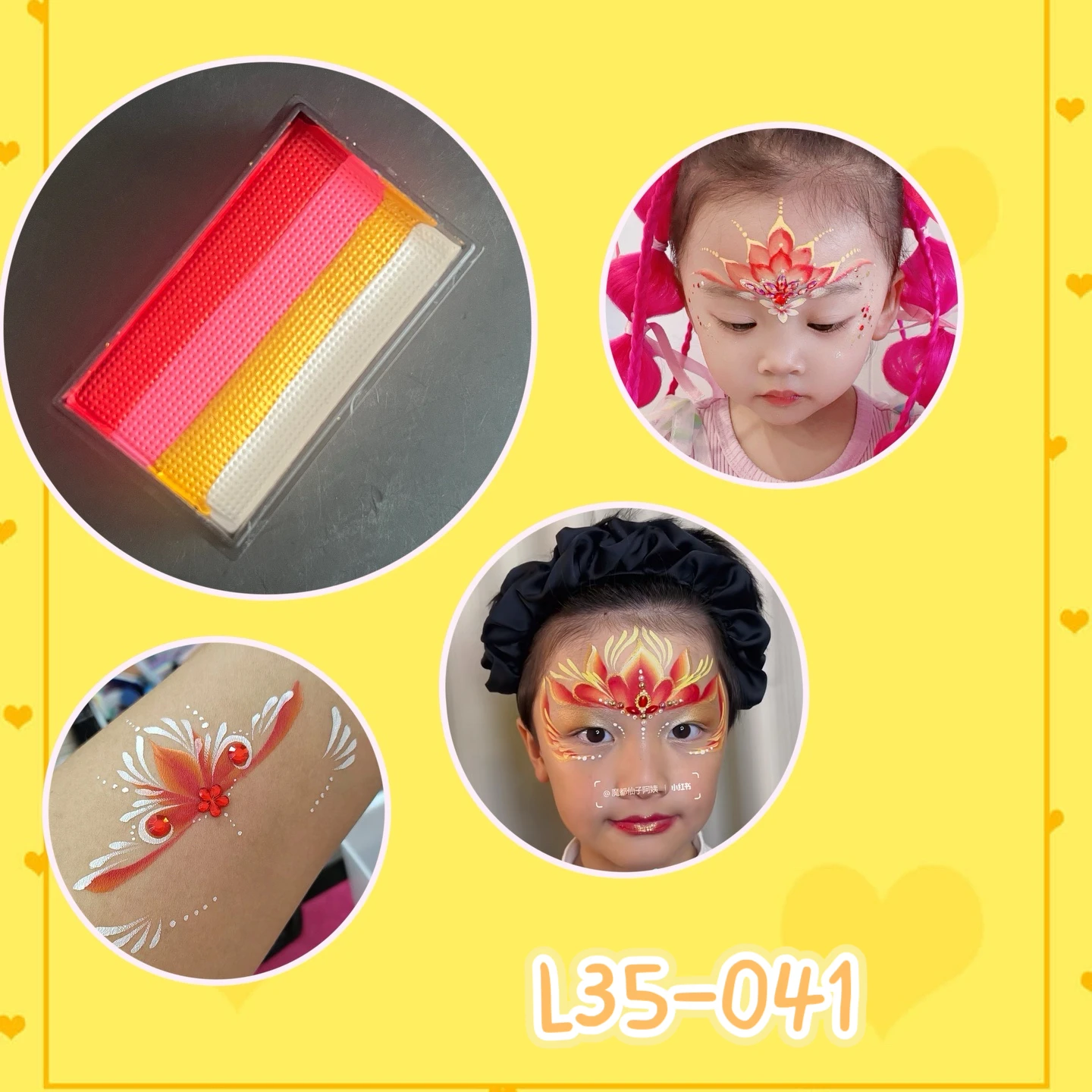 Neue Gesichtsbemalung, 35 g, individueller Regenbogen-Split-Kuchen, fluoreszierender Neon, wasseraktivierter Eyeliner, hohe Pigmentierung, Körperkunst-Malerei