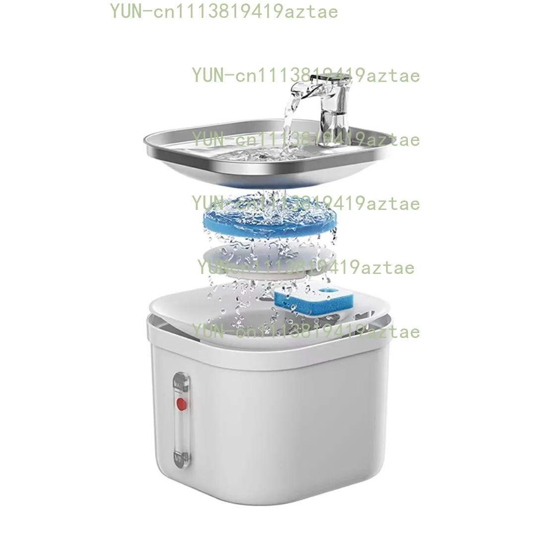 Pet Water Dispenser Cat Water Fountain 1.5L  Circulating Water 304 Stainless Steel Multiple Filter Layers