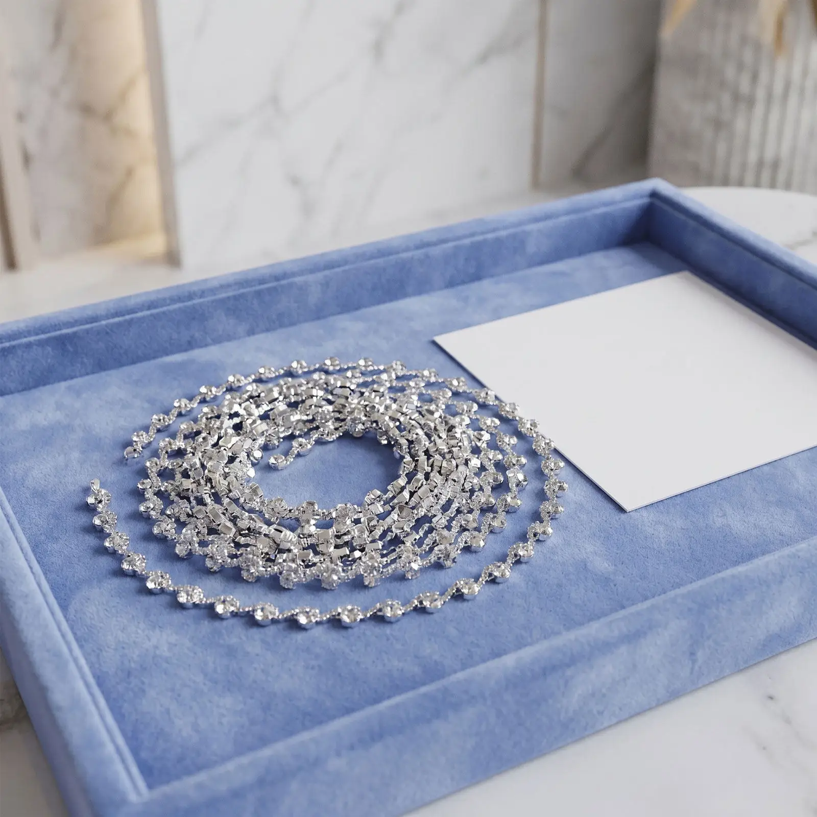 Rhinestone Chain Trim Crystal Ribbon Roll Sew-on Rhinestone Fringe Trim for Wedding Dress Shoe Bag Embellishments