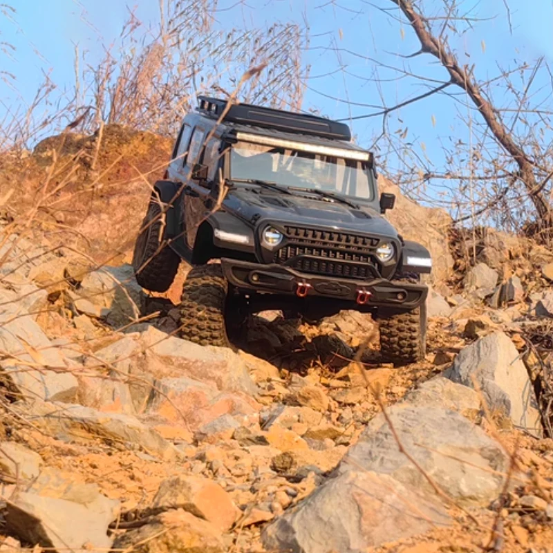 Mk07 Vehículo todoterreno eléctrico a escala 1/7, coche de escalada de juguete con Control remoto con función de bloqueo diferencial y de doble velocidad para niños