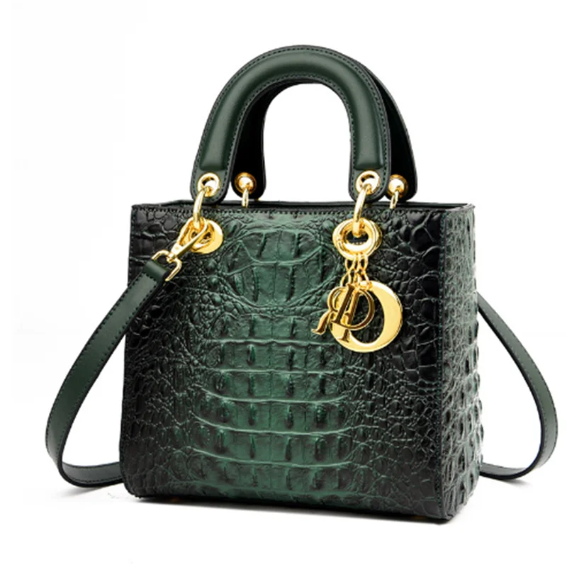 Imagem -05 - Bolsa de Ombro de Couro Feminina Crocodilo Totes Bolsas Mensageiro Feminina Designer de Marca de Luxo Alta Qualidade 2023