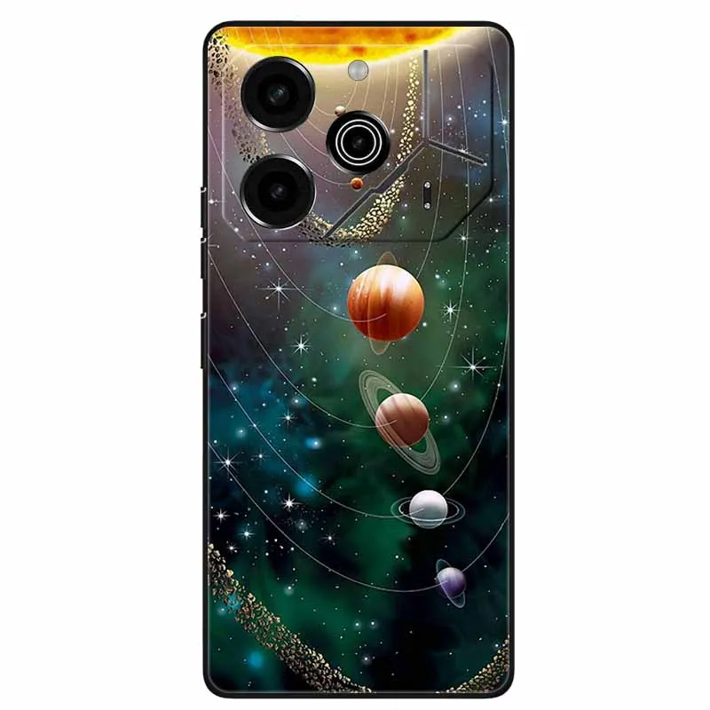 حافظة لهاتف Tecno Pova 6 Pro مطلية بالحيوانات غطاء سيليكون ناعم من مادة البولي يوريثان الحراري لهاتف Tecno Pova 6 Pro 5G قذائف واقية على Pova 6Pro Li9 Wolf