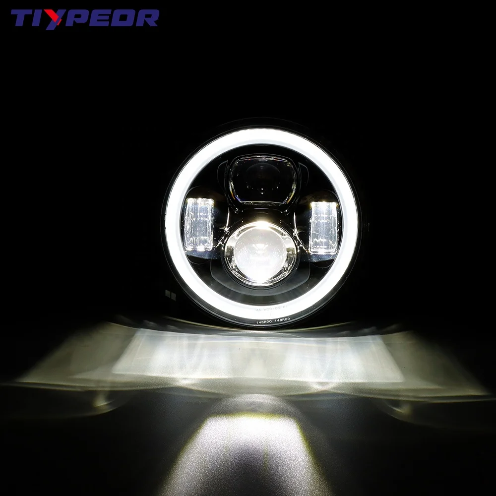 For Defender 90 110 Motorcycle Headlight Lighting System Accessories DOT E-MARK 7 Inch Light Emitting Diode Headlights view 5