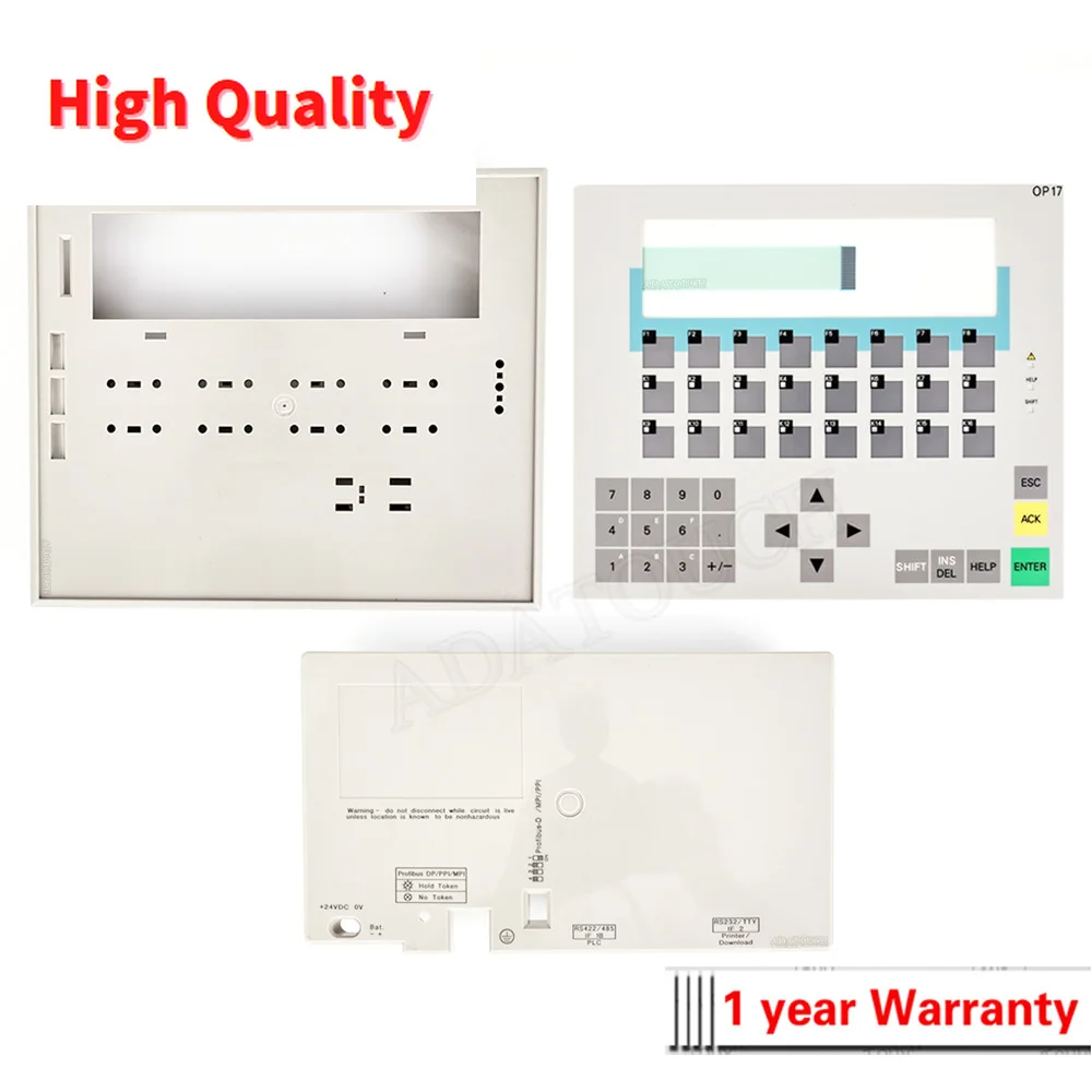 Plastic Cases Covers for 6AV3617-1JC20-0AX1 6AV3 617-1JC20-0AX1 OP17 Front Case and Back Cover Housing Shell + Membrane Keyboard