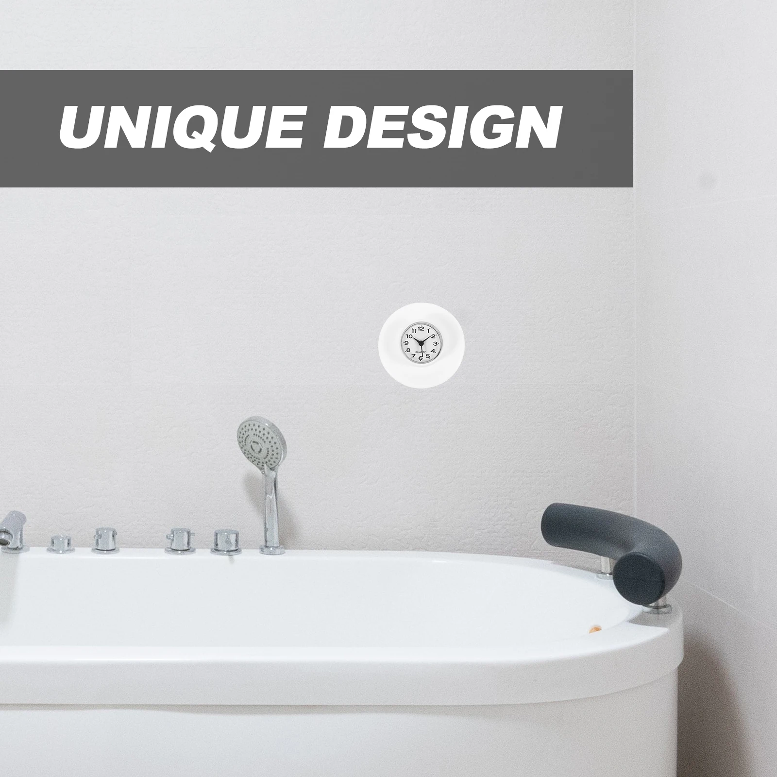 

Bathroom Suction Cup Clock Waterproof Silent Wall Clock For Shower Kitchen Humid Environment Modern Farmhouse Style Decor Living