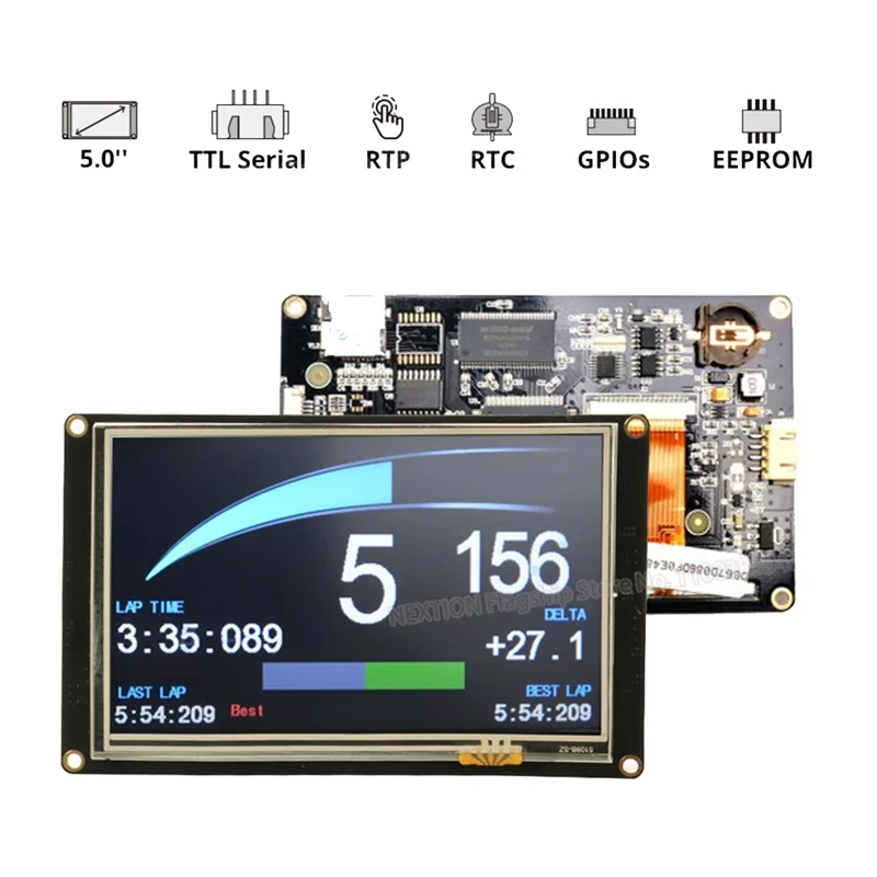 Nextion NX8048K050 5.0Inch Enhanced Series HMI Touch Display Intelligent USART UART Serial TFT LCD Screen Panel Module