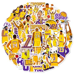 50pcs Basketball Star Stickers, Sports Stickers Variety Vinyl for Water Bottle, Skateboard, Refrigerator, Hydro Flasks