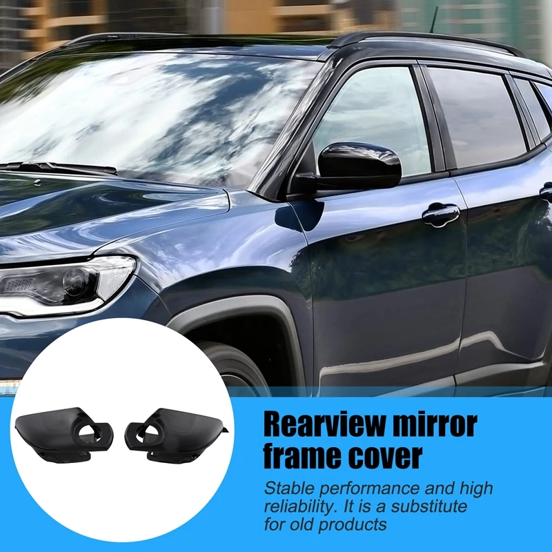 Car Rearview Mirror Frame Cover Door Mirror Lower Shell For Jeep Cherokee 2016-2021 For Jeep Compass 2017-2021