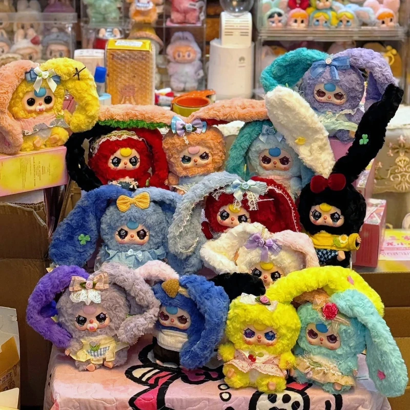 

Baby Three Lily Rabbit Town 4V плюшевая слепая коробка мультяшная милая очаровательная кукла модная игрушка с большими ушками орнамент загадочный подарок коробка-сюрприз