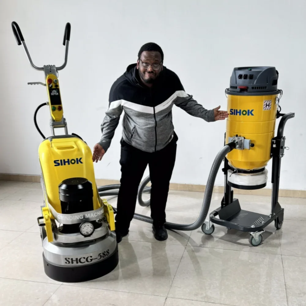 China Home Use 220V Dust Free Planetary Marble Epoxy Sanding Terrazzo Concrete Grinder Floor Grinder Concrete Floor Grinder