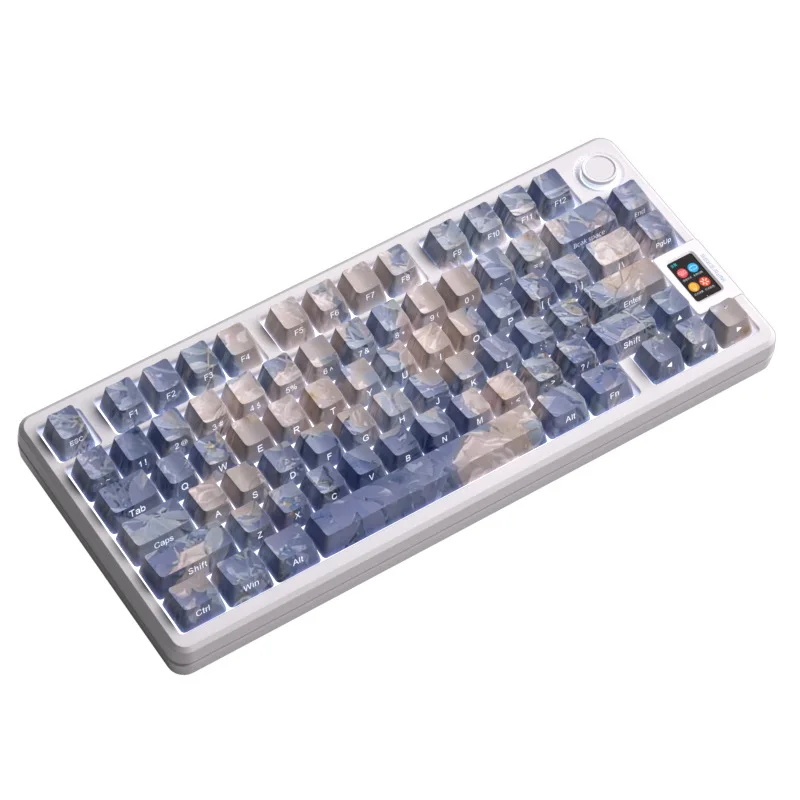 

SPYSELF Red Spider Lily Keycaps, PBT, Translucent, Front & Side Engraved, Heat Sublimation, Gradient Color, Custom Keycaps