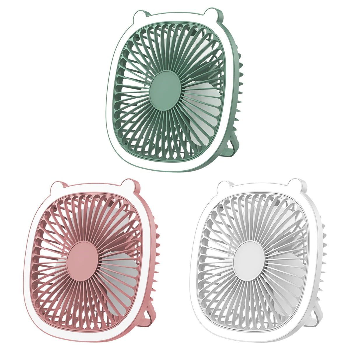 Camping Ceiling Fan Light Portable Fan 3-Speed Fan USB Rechargeable Night Light Household Fan Outdoor Ceiling Fan Tent Light