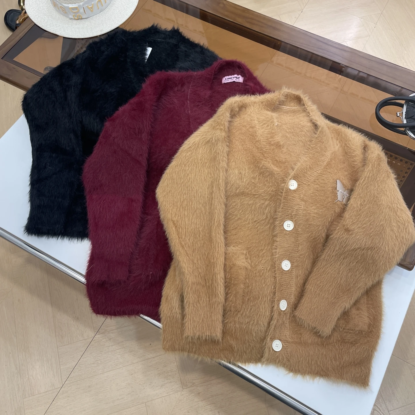 

Модный трикотажный кардиган круглого цвета Ne Straight Tube, женский универсальный зимний кардиган 2025 K6 Sweet Sle Long Sve, стандартная длина