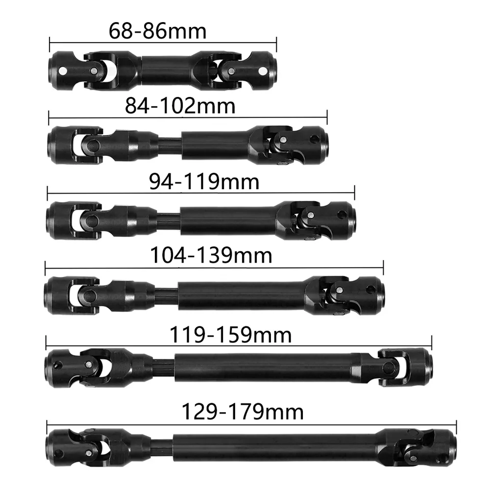 1/10 Simulation Climbing Car Metal Inner Spline Transmission Shaft Scx10 Trx4 Capra Ghost Universal Joint