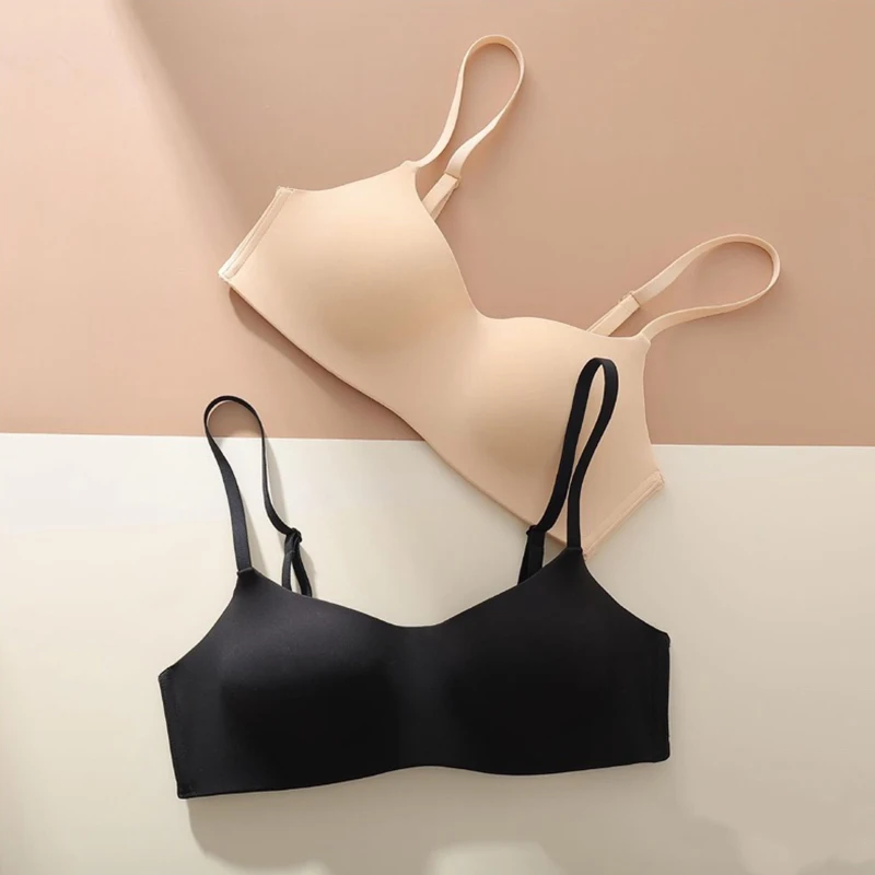 Seamless Bras Women Underwear Small Chests Gathered Push Up Bralette Lingerie