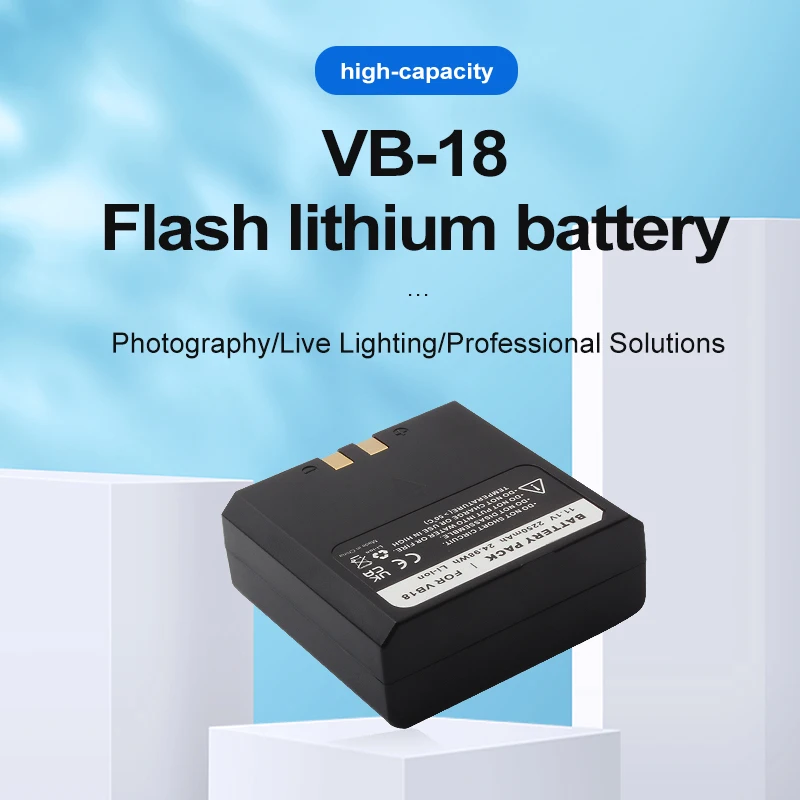 

Rechargeable Li-ion Battery for VB-18 VB-19, Compatible with V850 V850II V860 V860II Flash Speedlite Strobe Lights