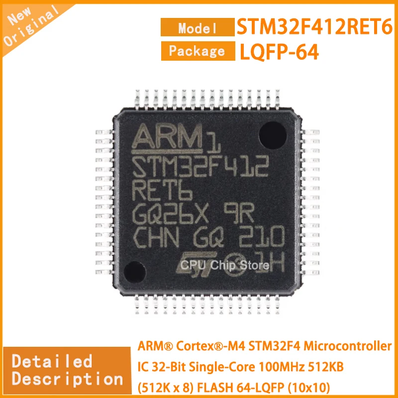 

5Pcs/Lot New Original STM32G0B1RCT6 STM32G0B1 Microcontroller IC 32-Bit 64MHz 256KB (256K x 8) FLASH 64-LQFP (10x10)