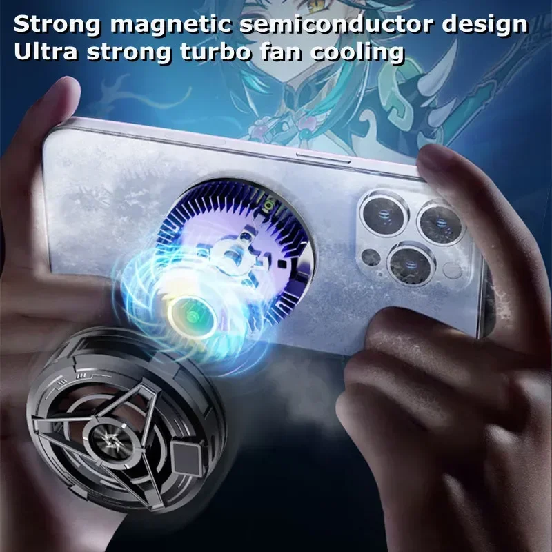 SL17 Magnetischer Telefonkühler mit Rückenclip, 2-in-1-Spielkühler, Halbleiter, schneller Telefon-Lüfter für iOS und Android-Telefone