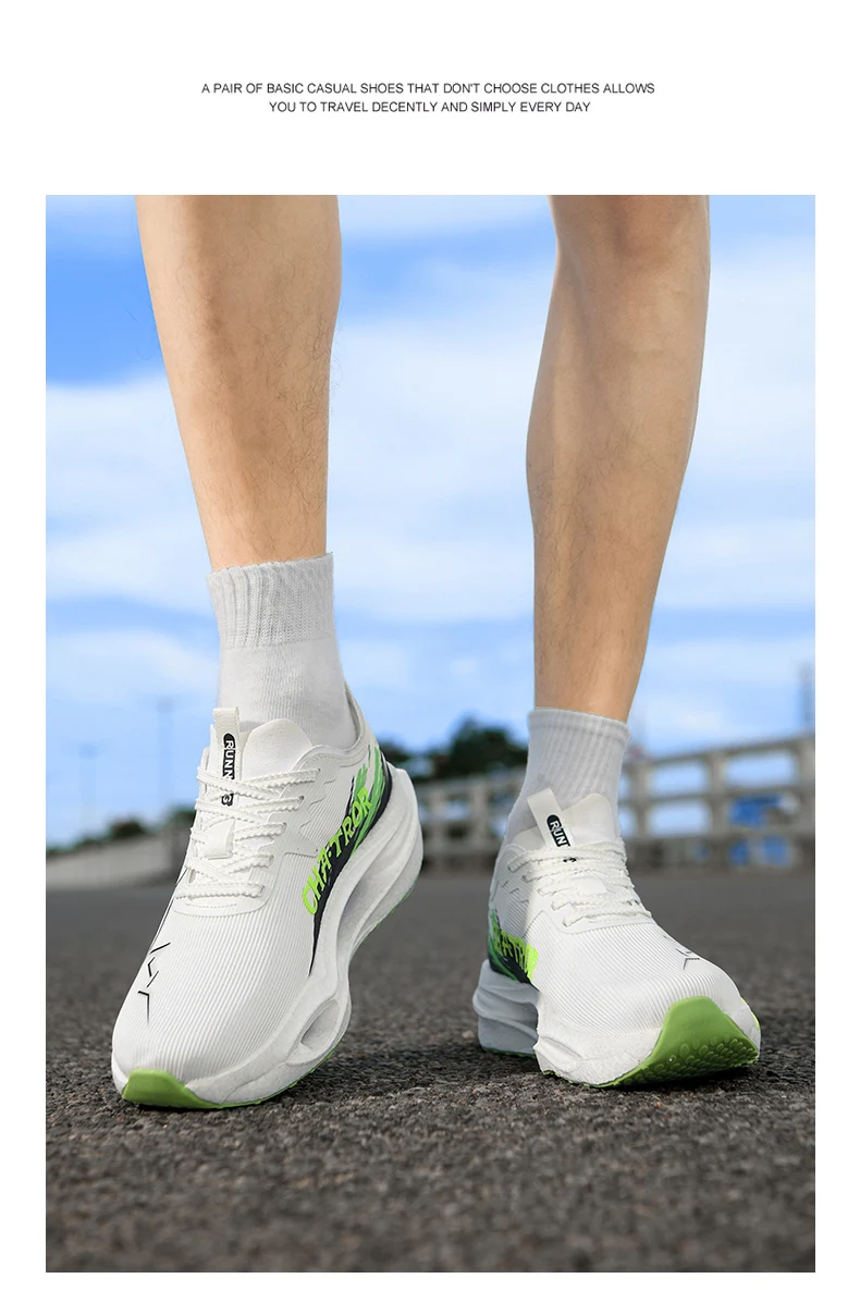 Herren-Laufschuhe mit hochenergetischer Rückfederung, Carbonplatte, leicht, atmungsaktiv, rutschfest, stoßdämpfend, Sportschuhe für Marathonläufe – Detail 6