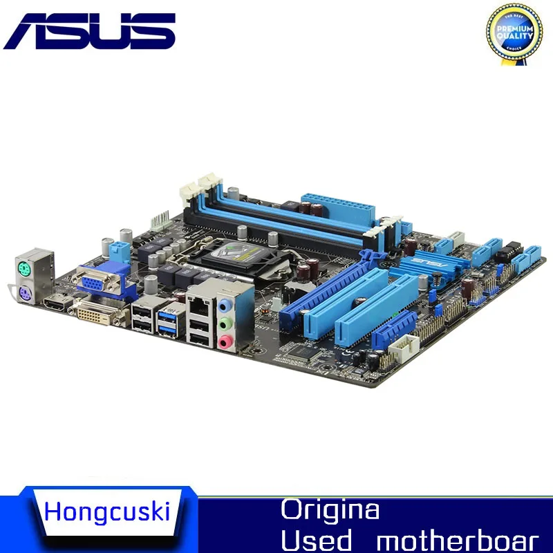 Used Motherboards For ASUS P8B75-M B75M motherboard DDR3 32GB LGA 1155 B75 USB3.0 SATA3 PCI-E3.0 Desktop motherboard