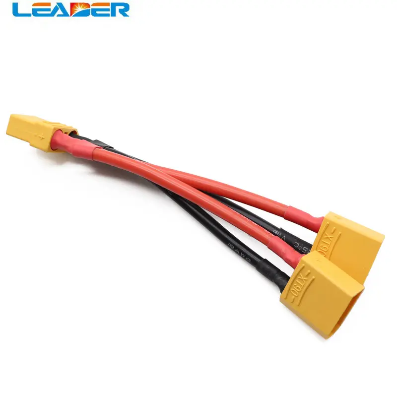 LEADERSOLAR 1/5/10/20Pcs/Lot XT90 Parallel Battery Connectors Adaptor Cable Extension Y Splitter for Parallel Battery Connection