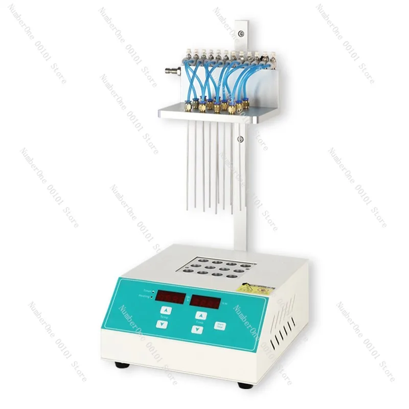 Circular Water Bath Nitrogen Evaporator,Constant Temperature Control Sample Concentration Device,12-Position Nitrogen Blowing