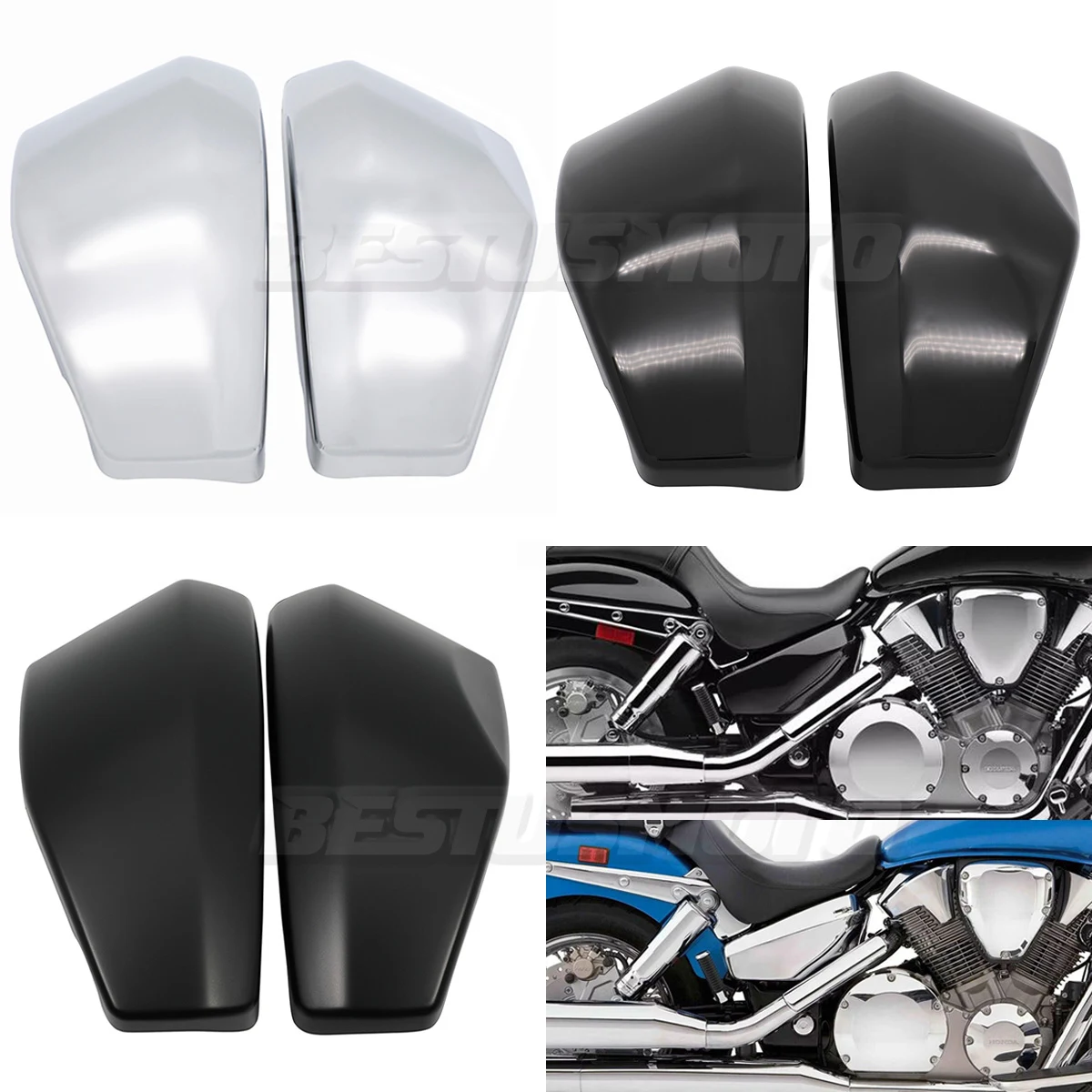 Motorcycle ABS Plastic Side Fairing Battery Cover For Honda VTX 1300 VTX1300 VTX1300R VTX1300S VTX1300C VTX1300T 2003-2009