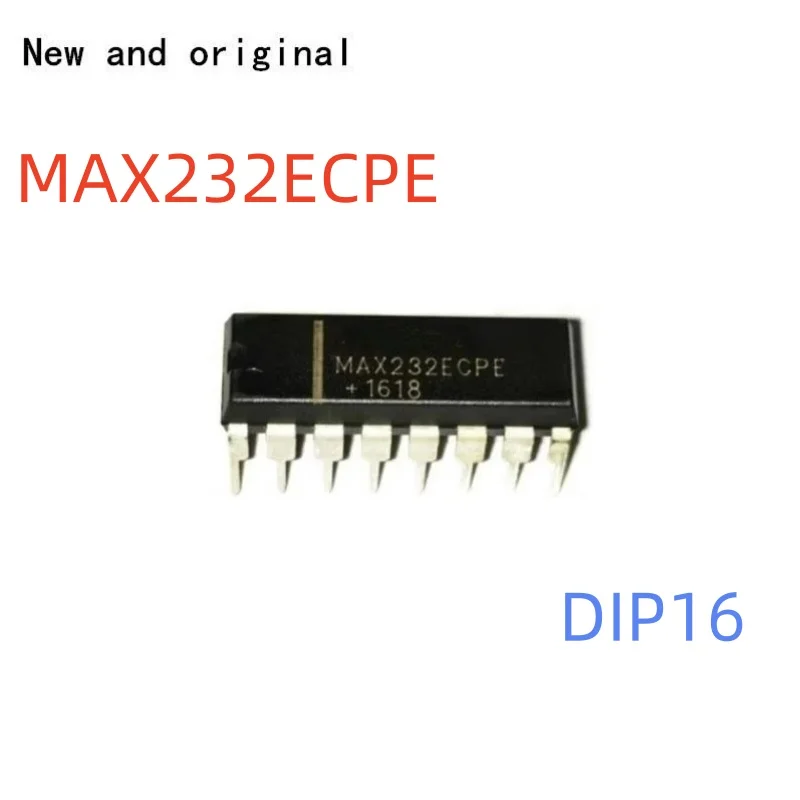 Max232Ecpe Dip16 Émetteurs-récepteurs 15Kv Rs-232 nouveaux et originaux, protégés en Esd, + 5V Rs-232