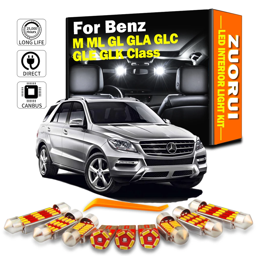 ZAOXI Canbus Car LED Interior Light Kit For Mercedes Benz W163 W164 W166 X164 X166 X204 X156 X253 M ML GL GLA GLC GLE GLK Class