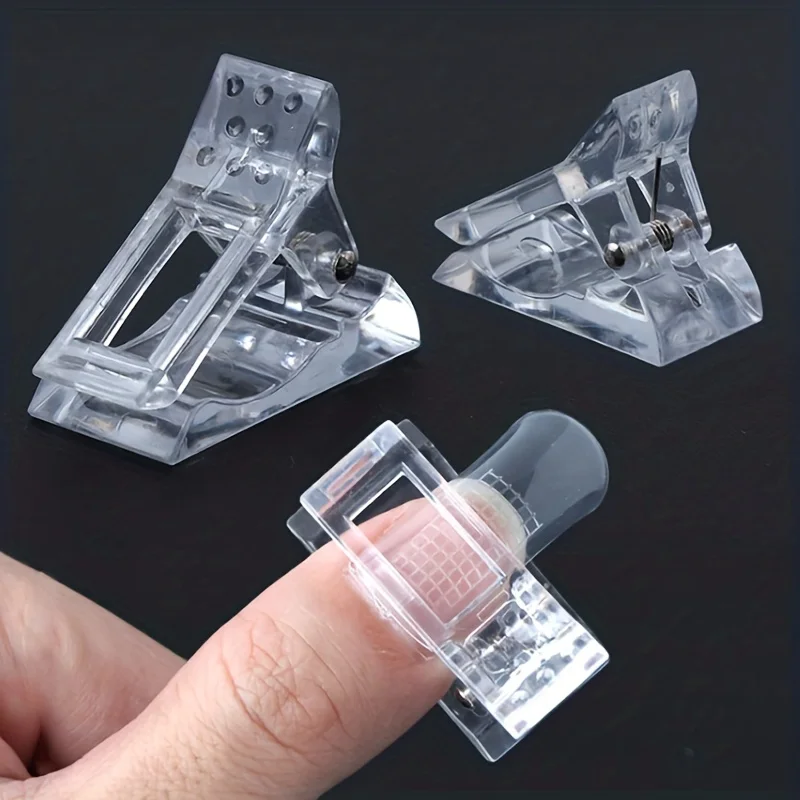 Acrylic Nail Clip Transparent Gel Quick Building Nail Tips Clips Fingernail Extension Uv Clamps Manicuring Art Builder Tools Set