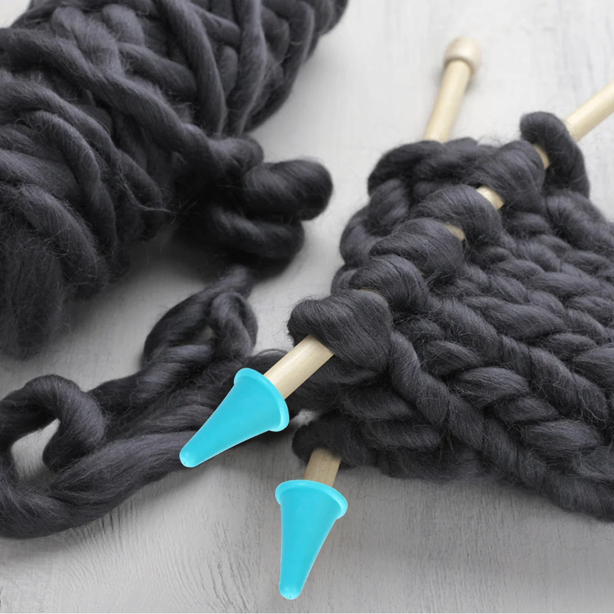 

10Pcs Knitting Needle Caps Silicone Anti-Slip Tip Protectors for Knitting Crocheting Sewing DIY Needlework Tools Accessories Set