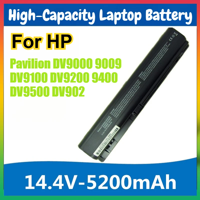 

NEW 14.4V 5200mAh Laptop Battery for HP Pavilion DV9000 9009 DV9100 DV9200 9400 DV9500 DV902 Notebook Battery