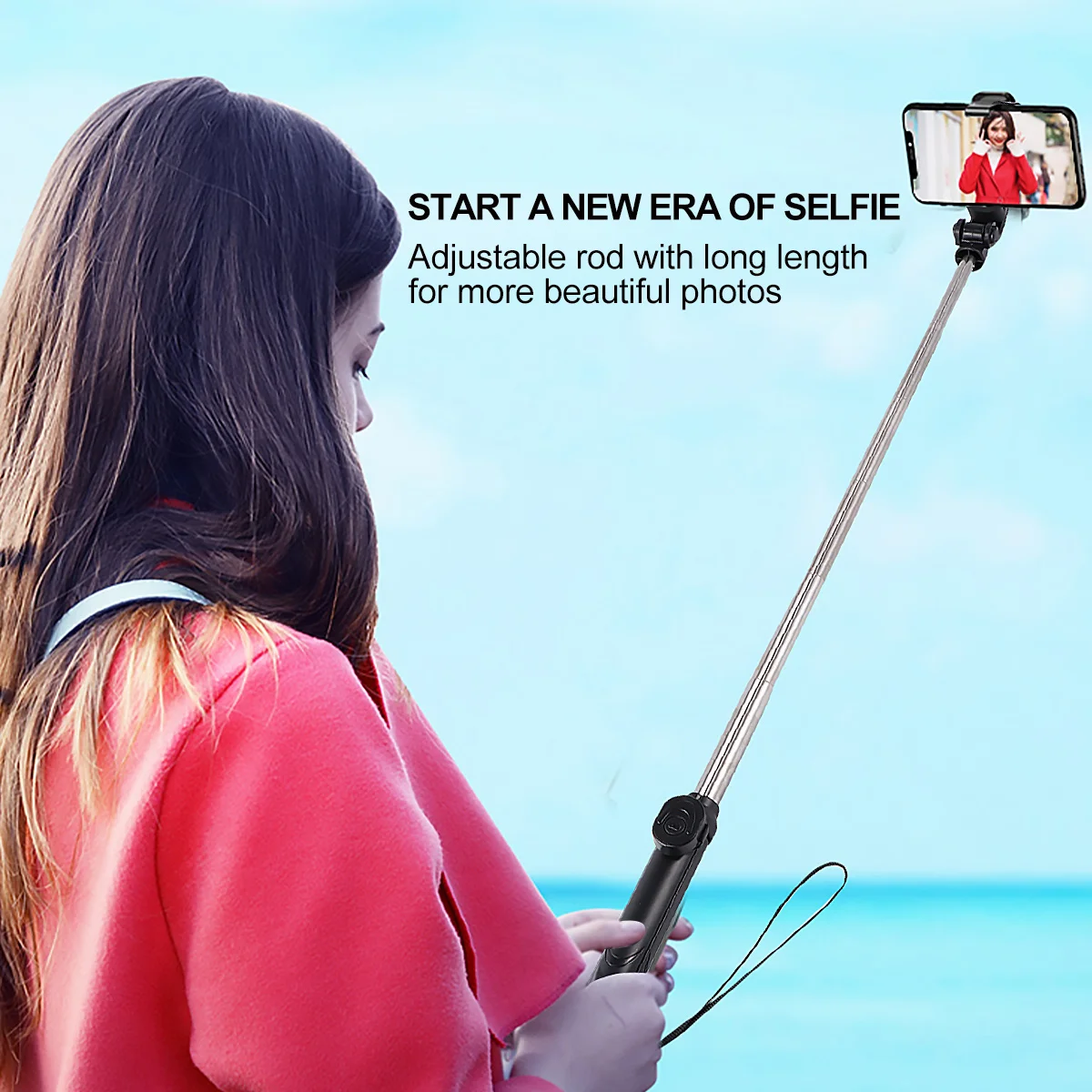 

Professional 2 in 1 Selfie Stick Tripod 76Cm Telescopic Phone Holder Clip Stand Wireless Remote for Portrait Photography