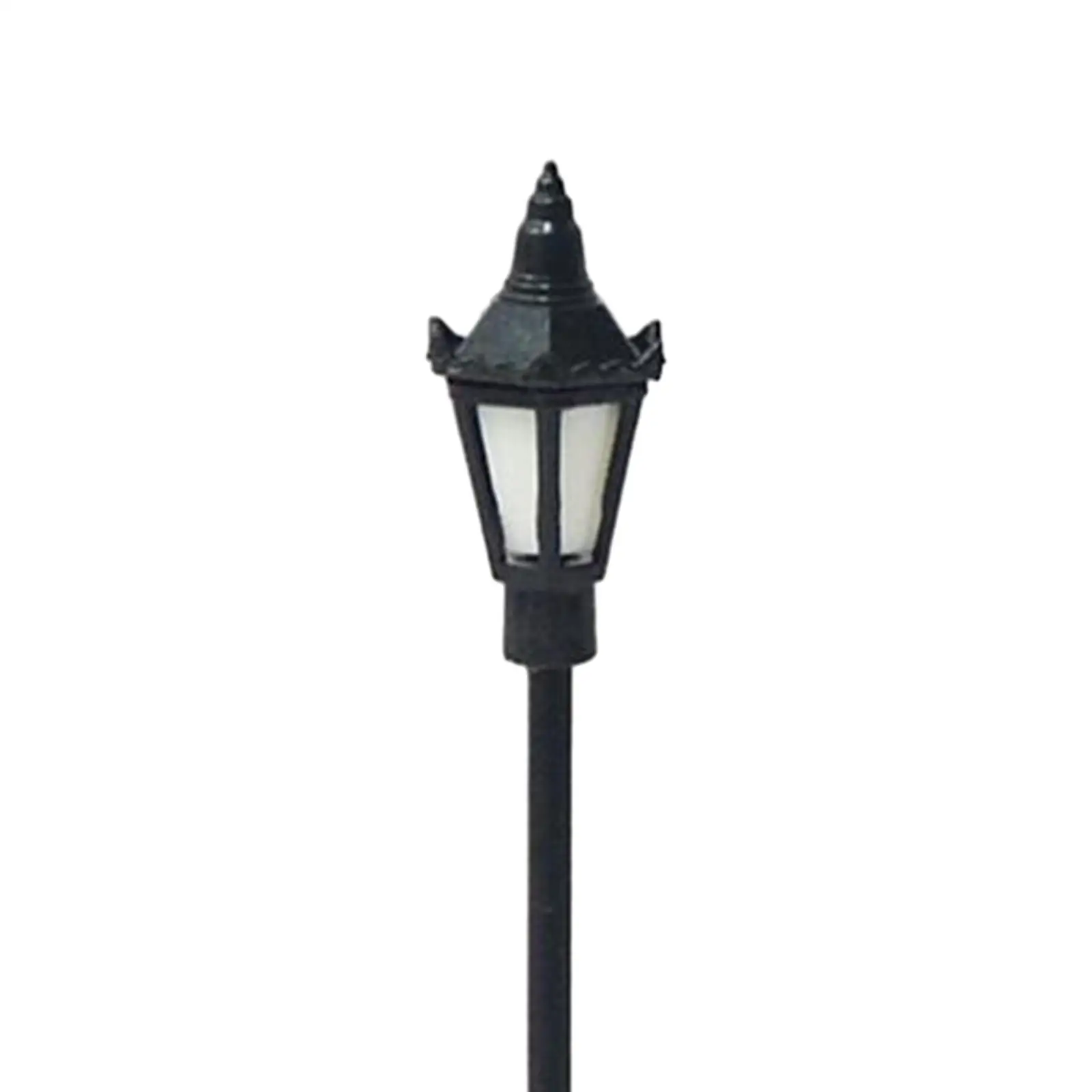 10Pcs Mini Street Post Light Model 1/150 Ornament for Dollhouse Fairy Garden