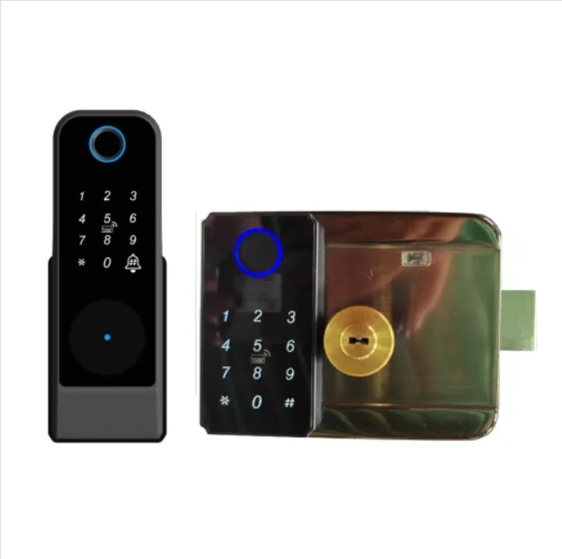 

Водонепроницаемый старомодный противоугонный отпечаток пальца из нержавеющей стали с двойным паролем карты, умный дверной замок