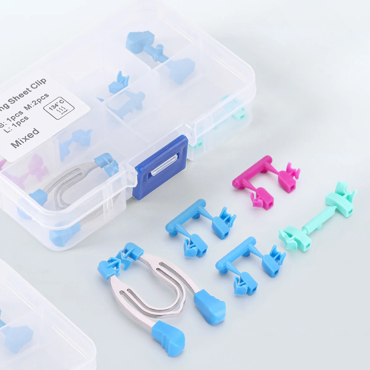 Azdent Dental Matrix Seccional, Metal Contorneado, Primavera Clip Anéis, Grampos Cunhas, Ferramentas Dentista