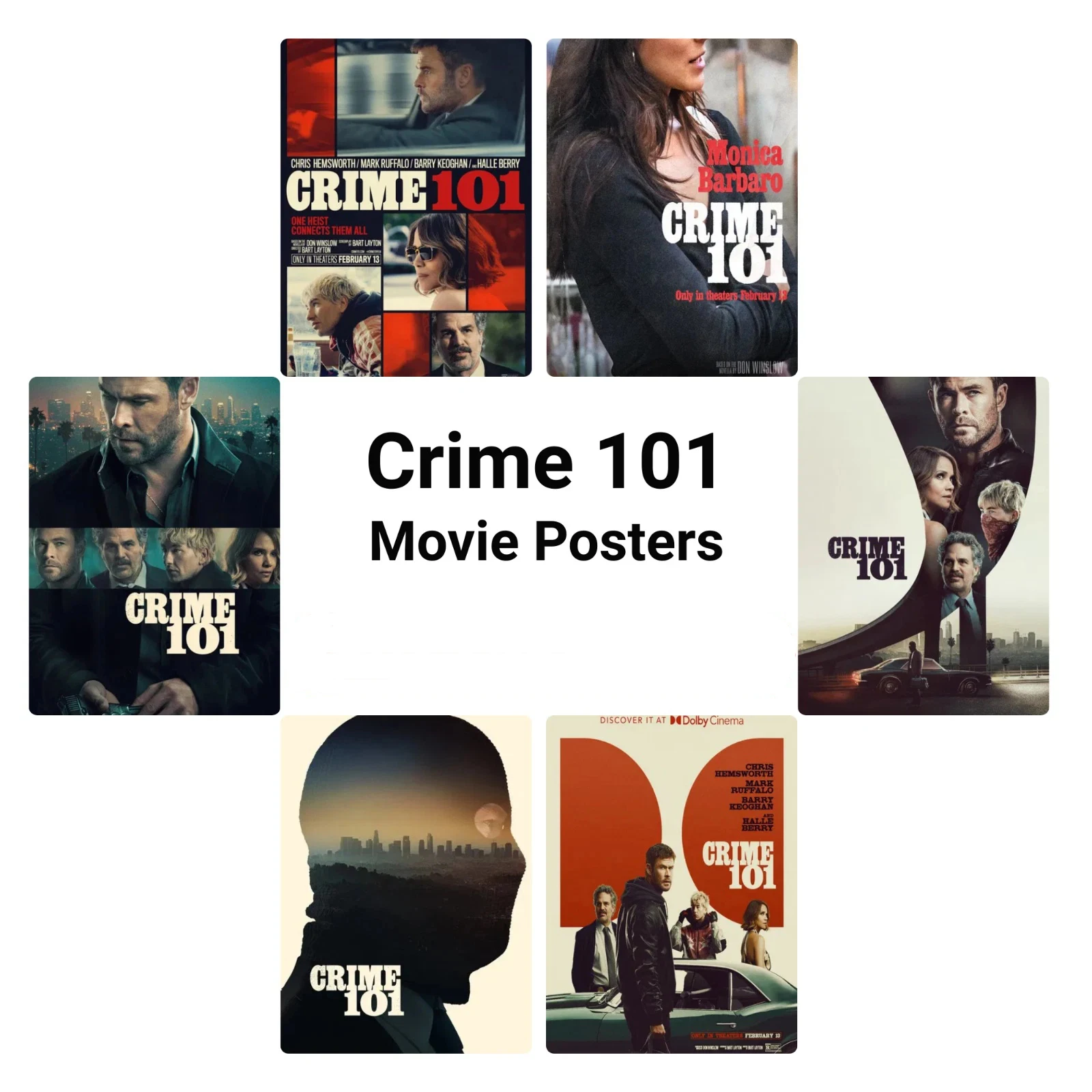 10style Crime 101 (2026) Movie,Art Picture Print Silk Poster Home Wall Decor