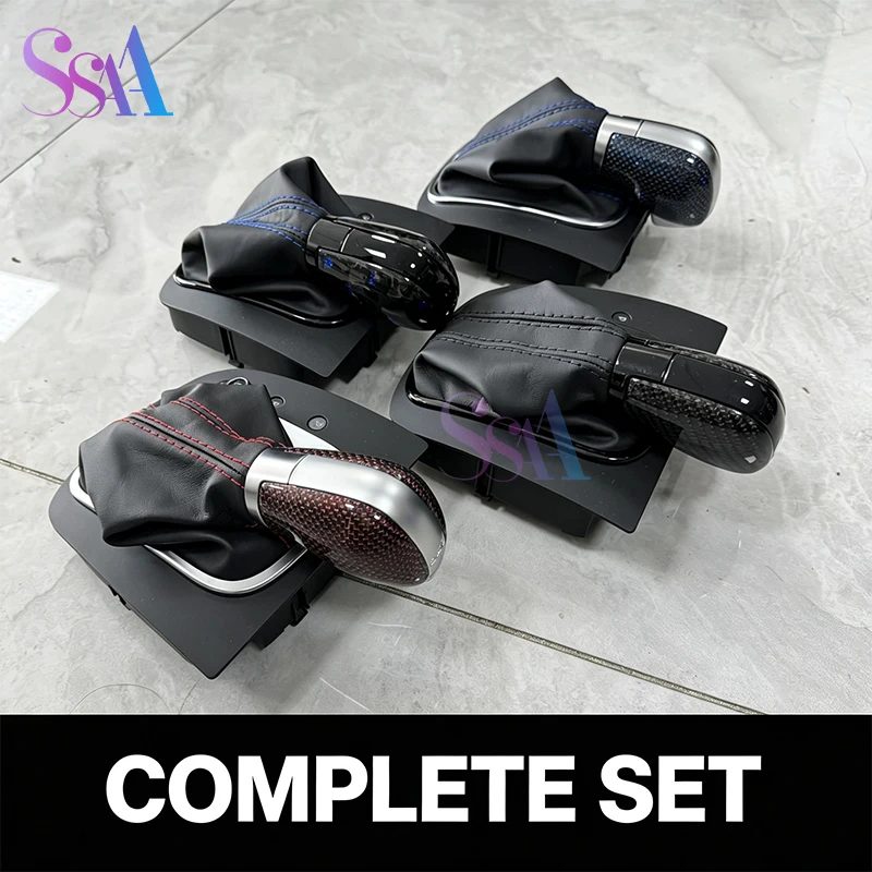 Car gear head carbon fiber material modification, new panel shape, enhanced driving experience suitable for Golf 6