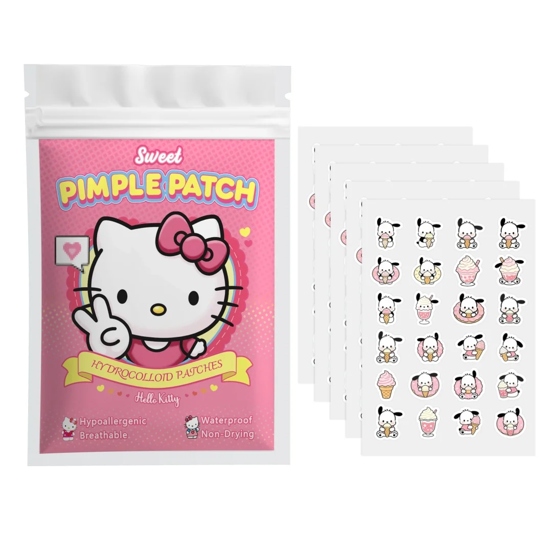 48/120PCS hello kitty Acne patches, facial acne patches, hydrogel acne removal patches, concealer