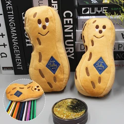 Cute Good Thing Pencil Case Cosmetic Bag Plush Embroidery Pen Pouch Large Capacity School Supplies Stationery StorageBox