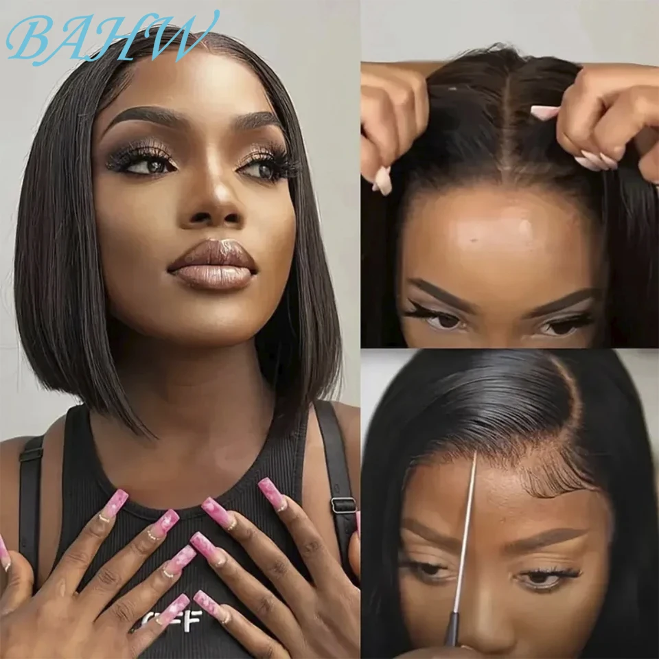 

Malaysia Glueless Bob Wigs 100% Human Hair Ready To Wear 13x4 Lace Frontal Wig Remy Hair Wig Straight Hair Bob Wig Glueless