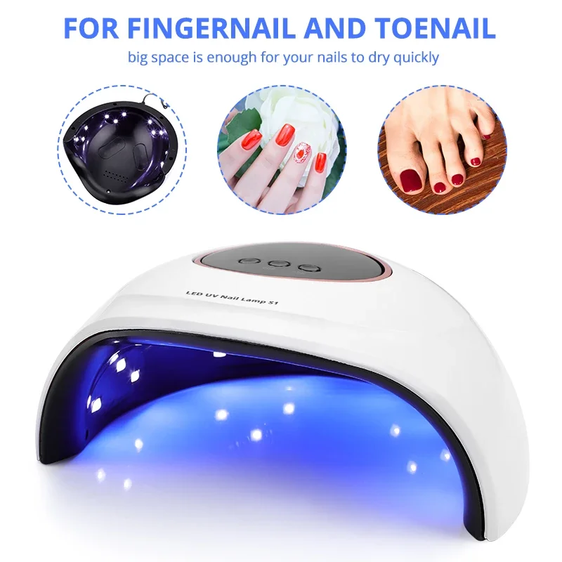 

Mini 24W Nail Dryer 12 LEDs UV Lamp for Curing All Gel Nail Polish with Motion Sensing Manicure Pedicure Nail Art Tool