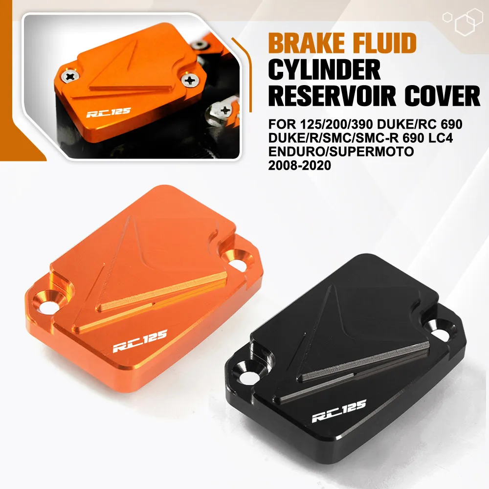 

For 125/200/390 Duke/RC 690 Duke/R/SMC/SMC-R 690 LC4 Enduro/Supermoto 2008-2020 Motorcycle Front Brake Fluid Cylinder Cap Cover