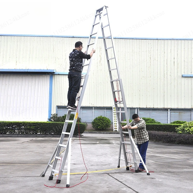 Engineering ladder Thickened and reinforced fire ladder Decoration Telescopic ladder Lift aluminum alloy