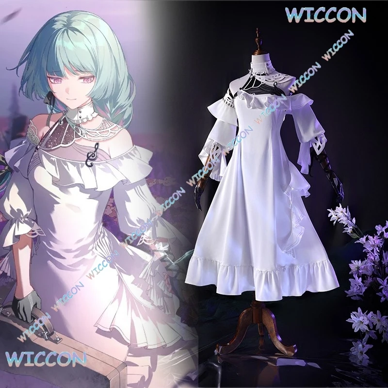 

WUHU@Wuthering Waves Phrolova Cosplay White Dress Wig Dreamcatchers Outfit Game Costume Game Outfit Women Halloween Con Clothes