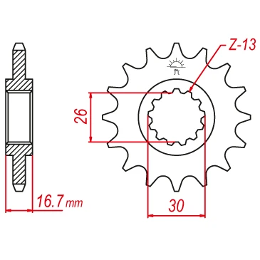 525 16T Motorcycle Front Sprocket for Honda CBR1000 2017-2023 CRF1000 CB600 CBR600 CBF600 XL1100 CMX1100 CRF1100 NT1100 Gear